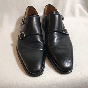 Magnanni Miro Black Double Monk Strap Shoes